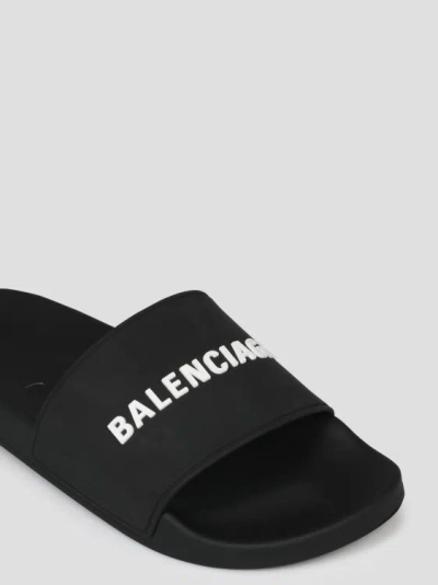 Shop Balenciaga Slide Sandals In Black