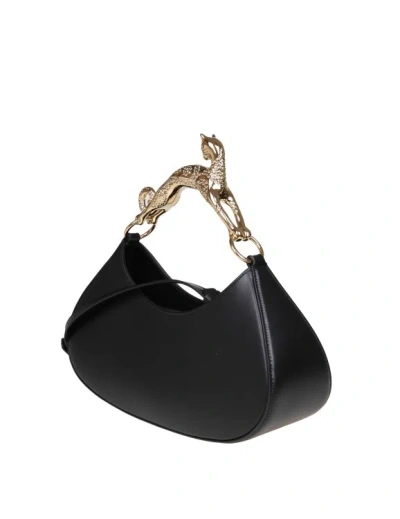 Shop Lanvin Hobo Cat Bag In Black Leather