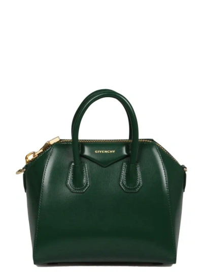 Shop Givenchy Mini Antigona Bag In Green