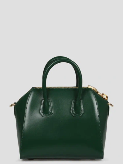 Shop Givenchy Mini Antigona Bag In Green