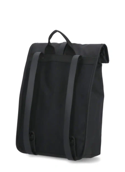 Shop Rains Rolltop Rucksack Mini Backpack In Black
