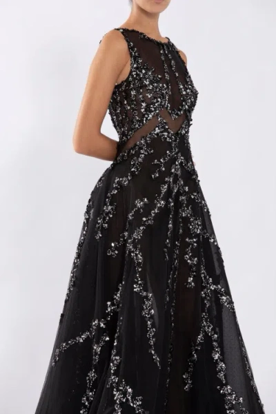 Saiid Kobeisy Tulle Dress With Beading In Black