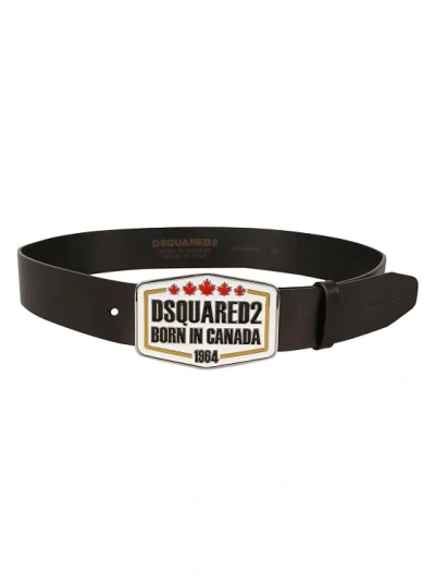 Shop Dsquared2 Calf Leather Black Belt