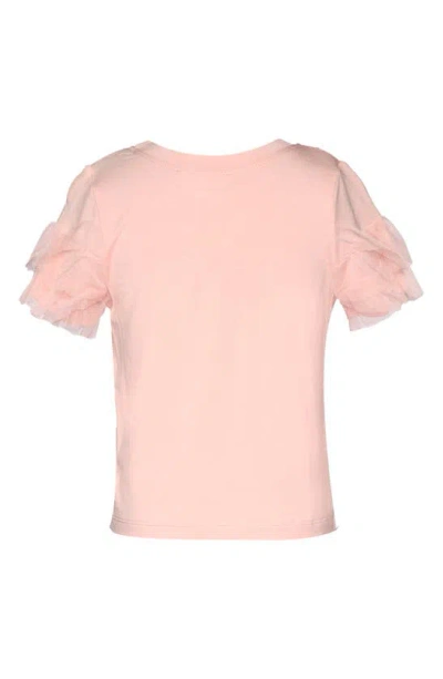 Shop Baby Sara Kids' Star Mesh T-shirt In Pink Multi