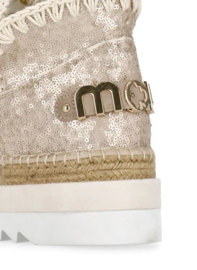 Shop Mou Natural Fabric Sneakers In Neutrals