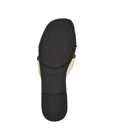 Shop Guess Women's Ciella Logo One Band Slide Open Toe Sandals In Black