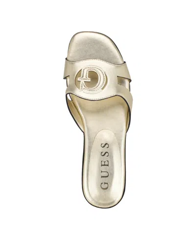 Shop Guess Women's Ciella Logo One Band Slide Open Toe Sandals In Black