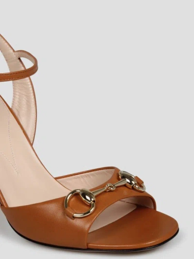 Shop Gucci Horsebit Sandal In Brown
