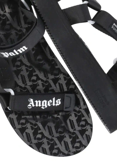 Shop Palm Angels Black Slippers