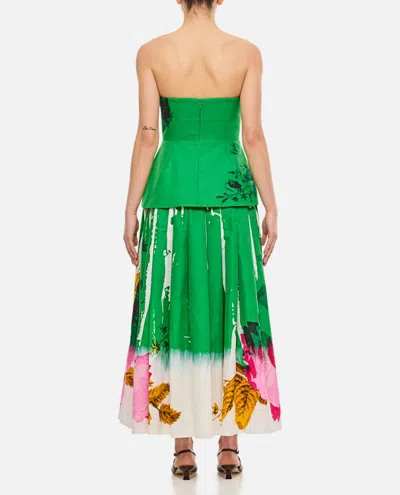 Shop Erdem Sleeveless Full Skirt Cocktail Dress In Green