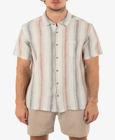 Shop Hurley Men's Baja Rincon Short Sleeves Shirt In Bone