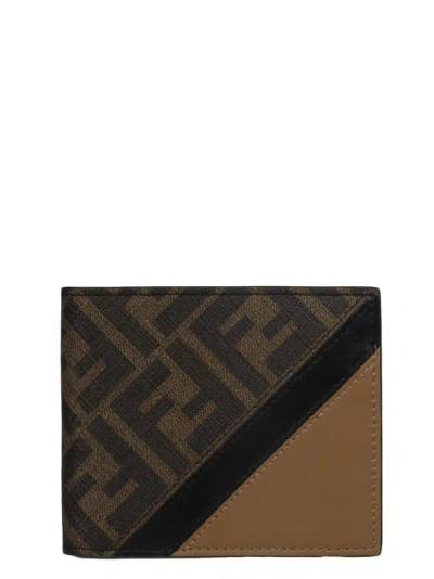 Shop Fendi Bi-fold Wallet In Brown