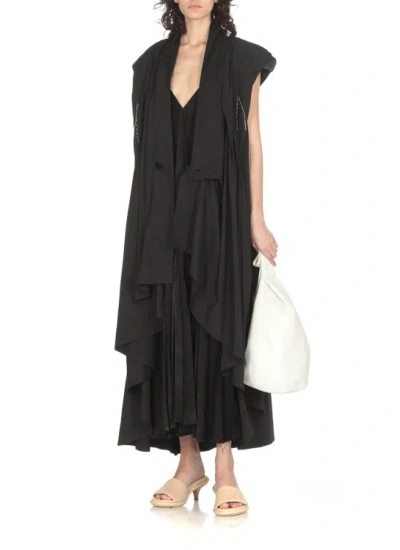 Shop Nu Black Satin Pleated Dress