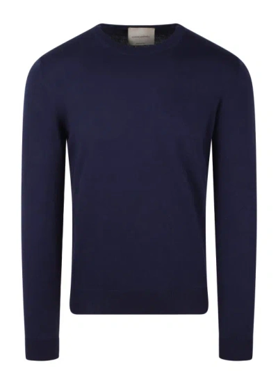 Shop Moreno Martinelli Cotton Crewneck Sweater In Blue
