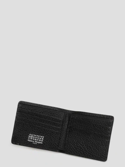Shop Maison Margiela Four Stitches Bi Fold Card Holder In Black