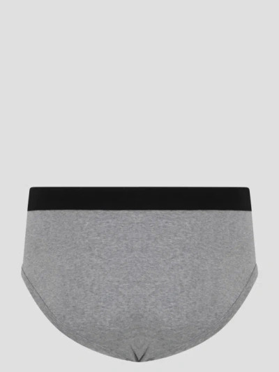 Shop Tom Ford Cotton Bipack Briefs In Grey
