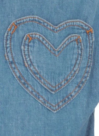 Shop Moschino Heart Pocket Shirt In Blue