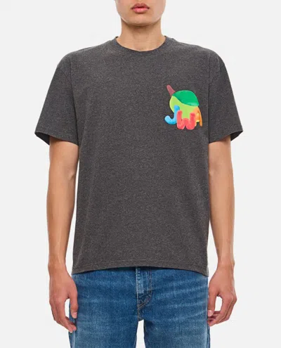 Shop Jw Anderson X Clay Lime Print Unisex T-shirt In Grey