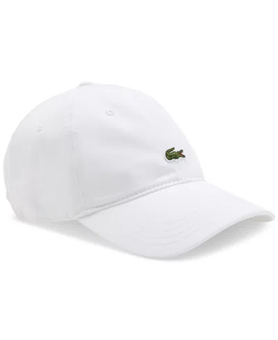 Shop Lacoste Men's Adjustable Logo Cap In White