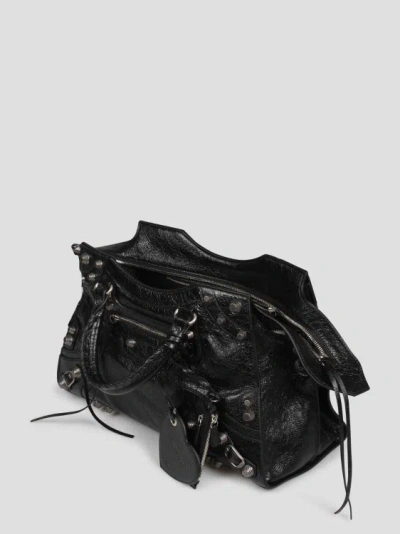 Shop Balenciaga Neo Classic Medium Top Handle Bag In Black