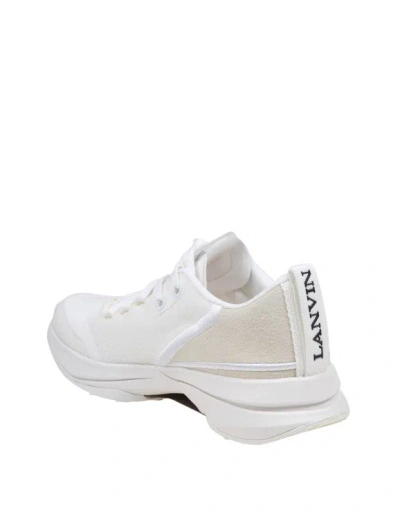 Shop Lanvin Runner Sneakers In White Mesh