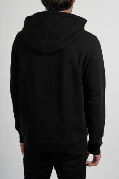 Shop Saint Laurent Rive Gauche Hoodie In Black