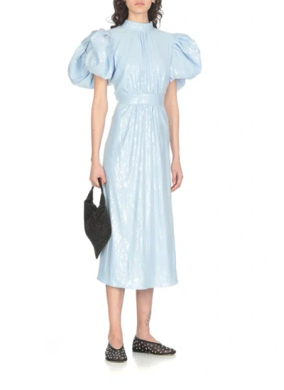 Shop Rotate Birger Christensen Rhinestones Dress In Blue