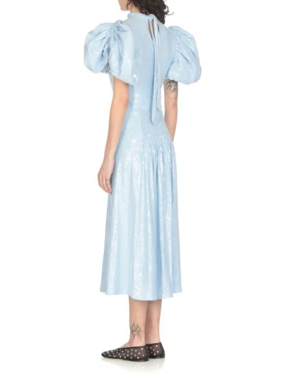 Shop Rotate Birger Christensen Rhinestones Dress In Blue
