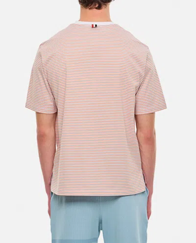Shop Thom Browne Oversized Cotton Pocket T-shirt In Neutrals
