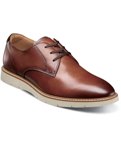 Shop Florsheim Men's Vibe Plain Toe Oxford Lace Up Dress Shoe In Cognac Multi