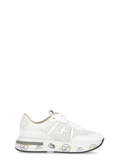 Shop Premiata Cassie 6341 Sneakers In White