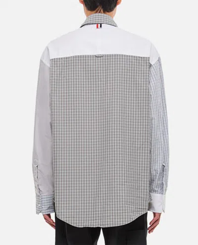 Thom Browne Funmix Oversized Long Sleeve Shirt In Grey