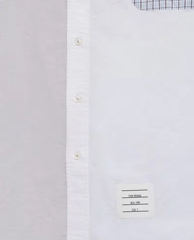 Thom Browne Funmix Oversized Long Sleeve Shirt In Grey