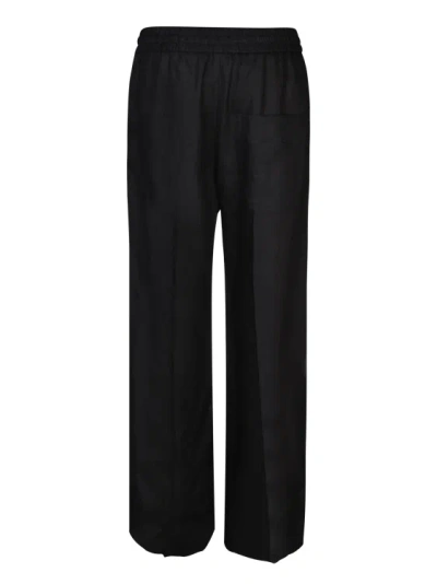 Shop Paul Smith Linen Trousers In Black