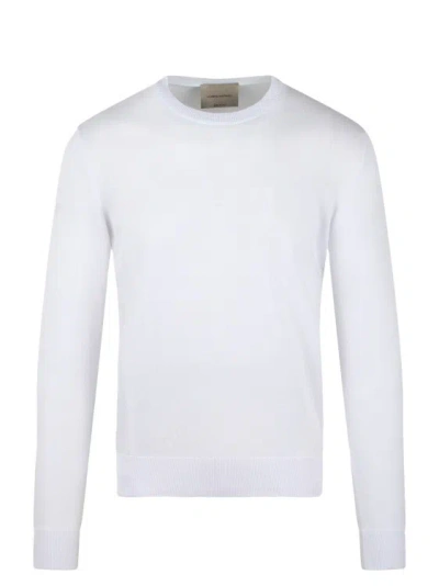 Shop Moreno Martinelli Cotton Crewneck Sweater In White