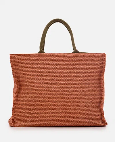 Shop Marni Large Raffia Basket Bag In Brown