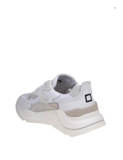 Shop Date Fuga Sneakers In White Leather And Fabric