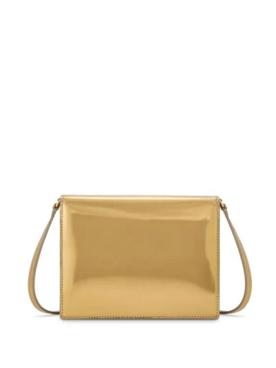 Shop Dolce & Gabbana Logo Shoulder Bag In Gold