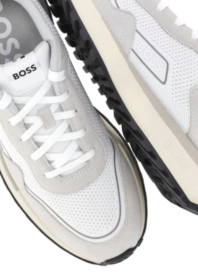 Shop Hugo Boss Jonah Runn Knsd Sneakers In White