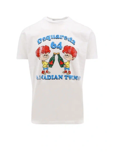 Shop Dsquared2 Cotton T-shirt With Frontal Logo In White