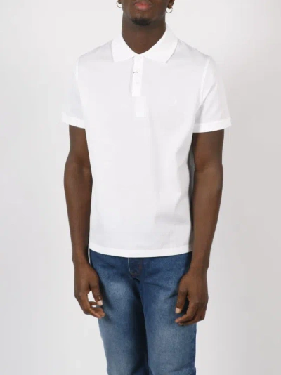 Shop Saint Laurent Cassandre Polo Shirt In White