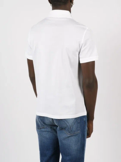 Shop Saint Laurent Cassandre Polo Shirt In White