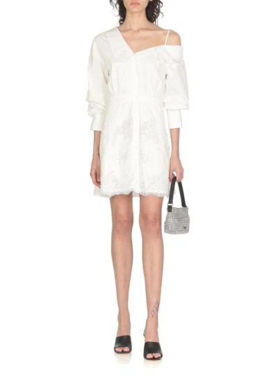 Shop Self-portrait Hem Lace Dress In White