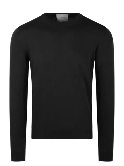 Shop Moreno Martinelli Cotton Crewneck Sweater In Black