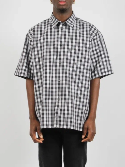 Shop Givenchy 4g Checked Poplin Shirt In Multicolor