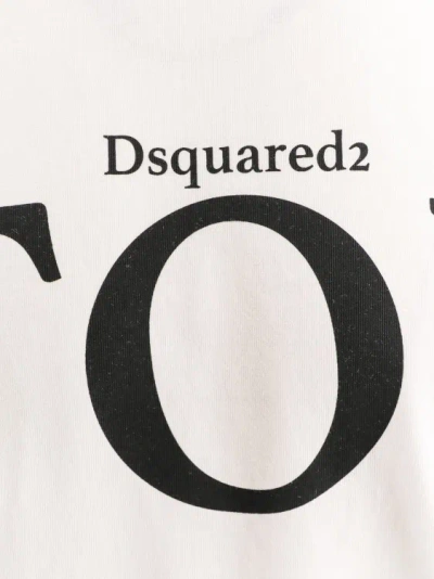 Shop Dsquared2 Cotton T-shirt With Print On The Front In White