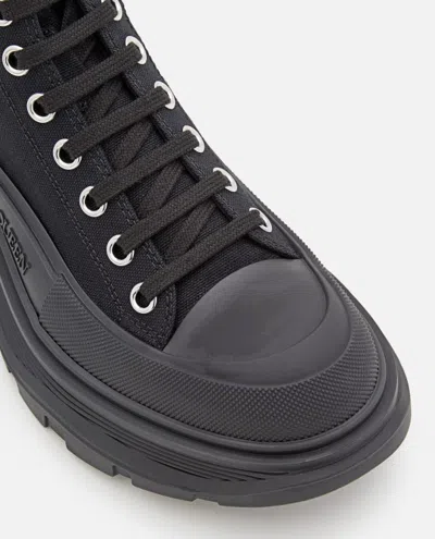 Shop Alexander Mcqueen 45mm Tread Slick Lace-up Sneakers In Black