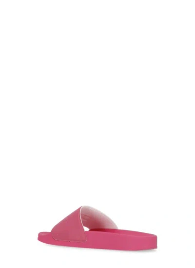 Shop Msgm Micrologo Slippers In Pink