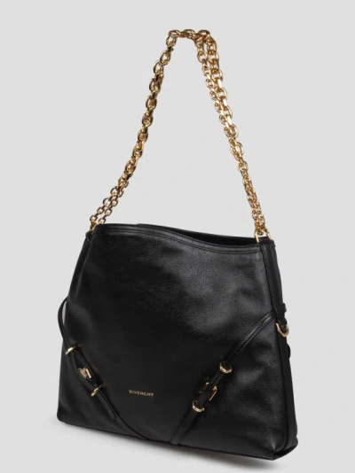 Shop Givenchy Medium Voyou Chain Bag In Black