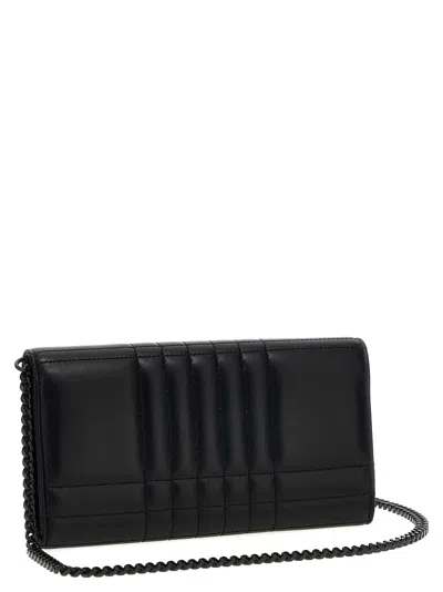 Shop Burberry Lola Wallet On Chain In Black